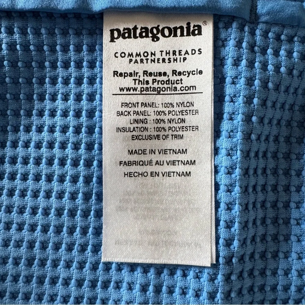 Patagonia Vest Size Small Blue Nano Air Full Zip Light Hybrid Insulated Jacket
